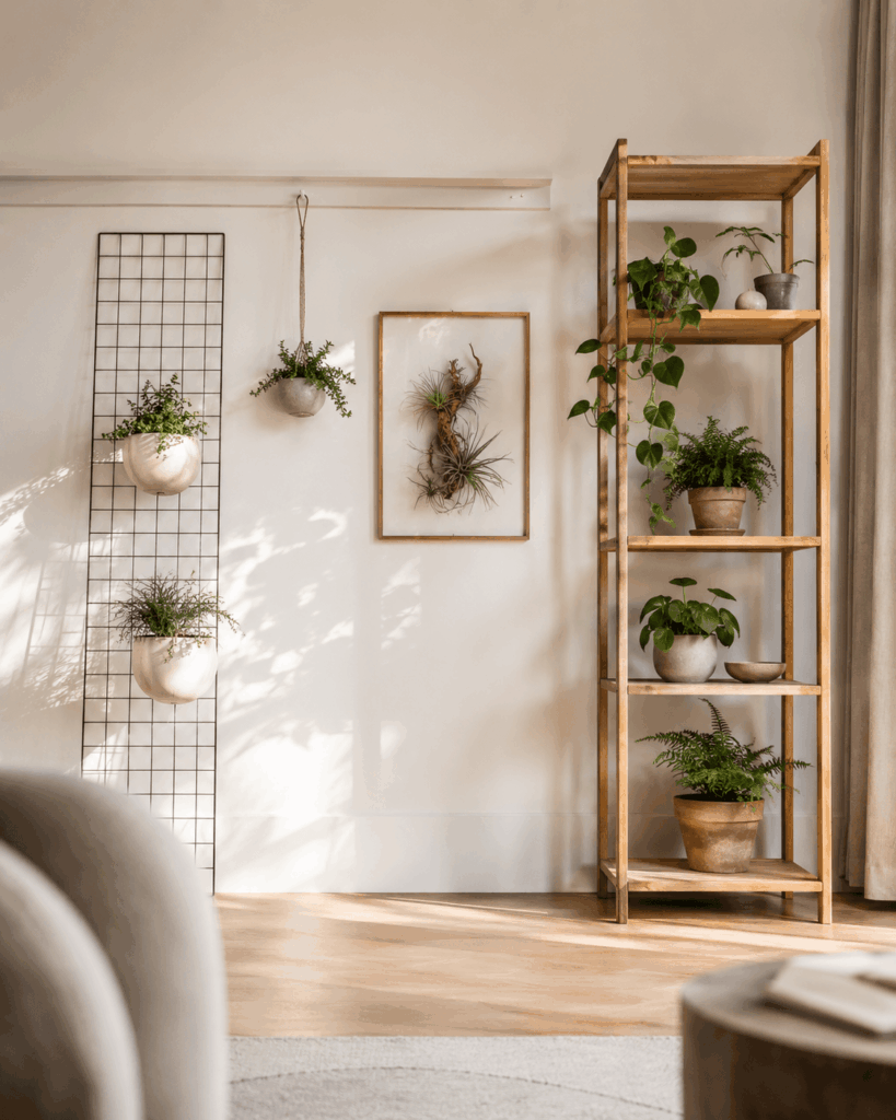 ire grid picture rail air plant frame and slim plant shelf